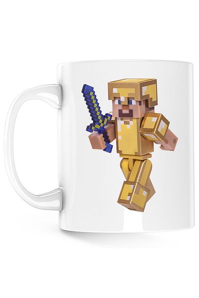 OEM Cana Minecraft Gold Skin Cool, alba, 330 ml