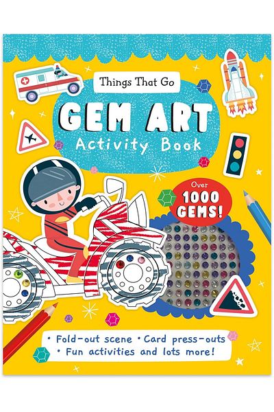 North Parade Children's book, NPP, Gem Art Activity Book: Things That Go, 3+ years