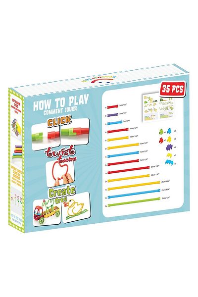 Clicstoys Set De Construit Cu Magnet Spaghetteez 35 Piese