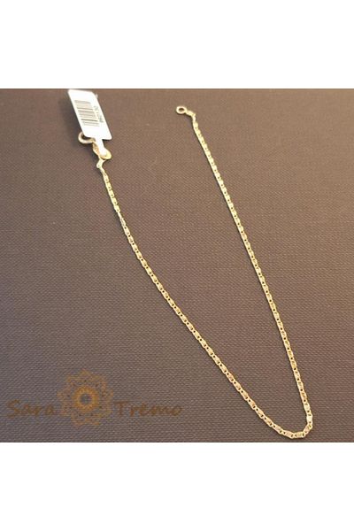 saratremo 18K Gold Plated Anklet Bracelet, 25 cm
