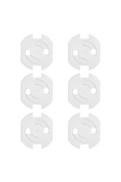 Bocioland Child protection socket set, 6 pcs, White