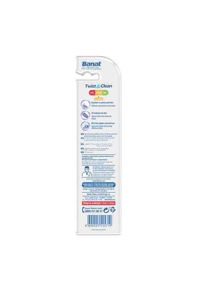 Banat Twist Clean 1+1 Toothbrush Medium