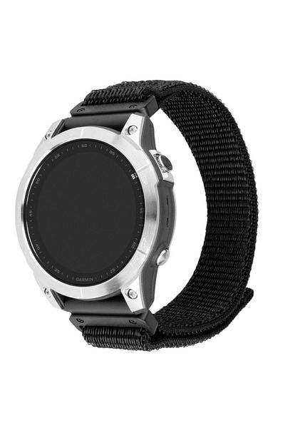 FIXED Stały | Sportowy pasek do Garmin QuickFit 26mm | 160-210 | Czarny | Nylon
