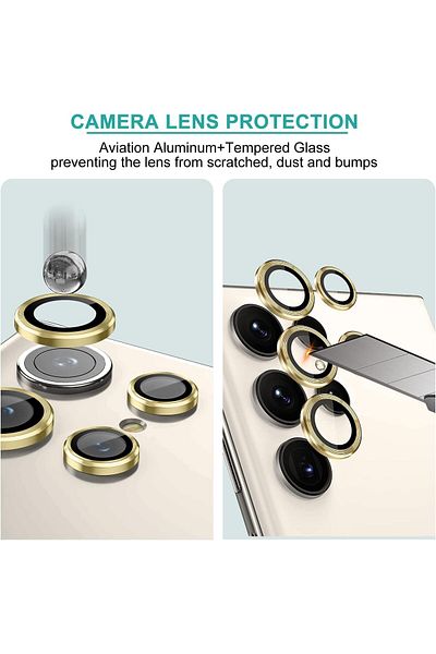 Generic Camera Protective Lens For Samsung Galaxy S23 Ultra , Aluminium Alloy Back Lens Cover