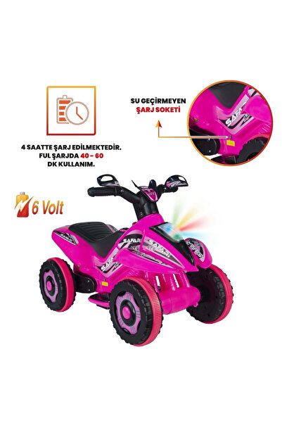 VaVbaby Crazy Cross Akülü Motor ATV 6v Pembe