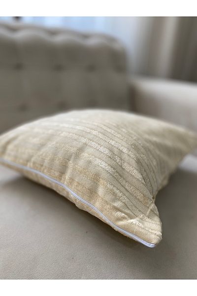 Parla Life Husa de perna lucioasa de culoare bej 45x45 cm