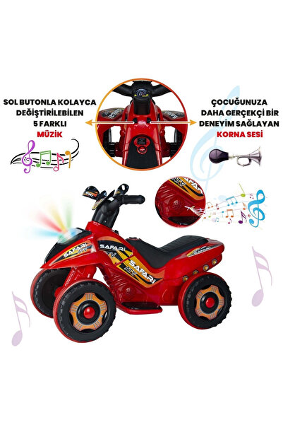 VaVbaby Crazy Cross Akülü Motor ATV 6v Kırmızı