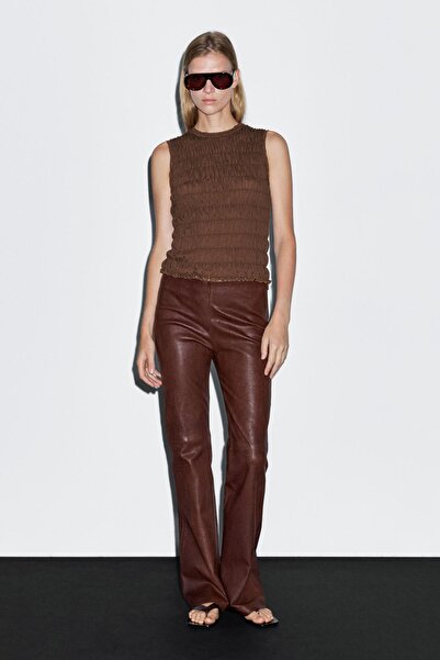 Massimo Dutti Büzgülü pamuklu top