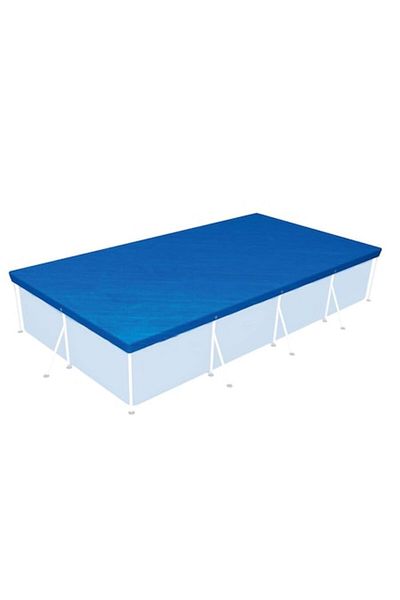 Optim Solution Prelata pentru Piscina Cadru Metalic, 300x200 cm, Dreptunghiulara, cu Orificii Scurgere, Curele Fixa
