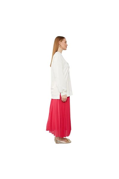 Levidor Sequin Embroidered Sweat Pleated Skirt Suit