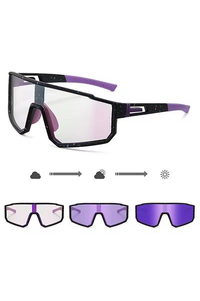 OEM Polarized sunglasses with photochromic lenses, Smart Vision, purple