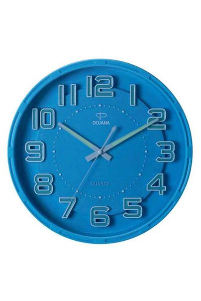 dojana Round Analog Wall Clock Blue
