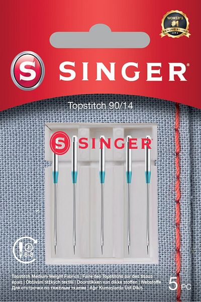 M Singer Singer | Topstitch Needle 90/14 5PK Metalic Thread