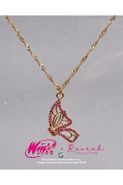 Reorah Collection Winx Club® Flora Enchantix Wings Mıknatıslı Arkadaşlık Kolyesi