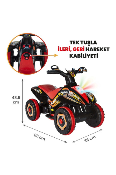 VaVbaby Crazy Cross Akülü Motor ATV 6v Siyah
