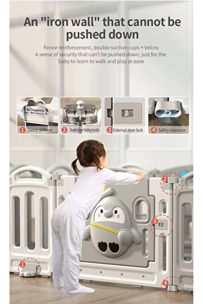 Nichiduta Garden Nichiduta Garden Happy House Beige indoor/outdoor playground fence 150X180cm with round edges