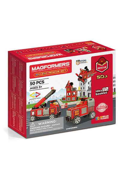 Clicstoys Magformers Magnetic Set, Amazing Rescue Vehicle Set