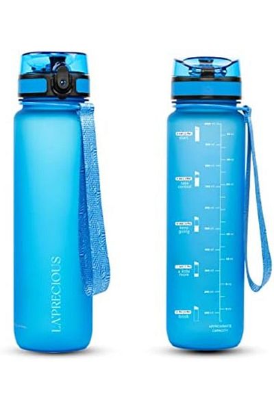 LA' PRECIOUS Water Bottle for Adults, 1 Liter - USA Tritan Material, Non-Toxic BPA Free, Fast Flow,