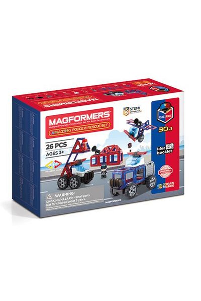 Clicstoys Magnetic building set - Magformers, intervention machines