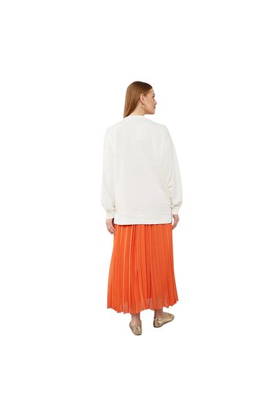 Levidor Sequin Embroidered Sweat Pleated Skirt Suit