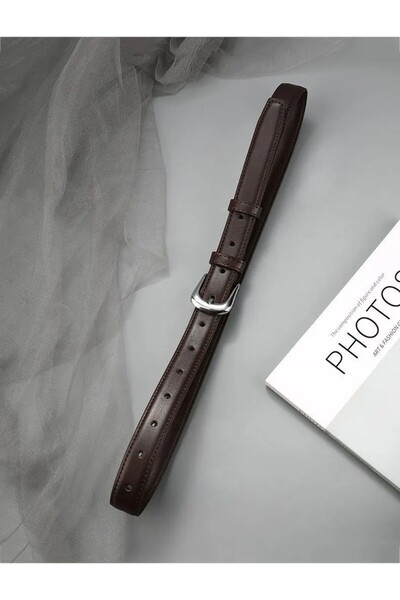 LA'FESTİN Gümüş Tokalı Kadın Kemeri Pantolon Kemeri, Gömlek Kemeri,Ceket Kemeri