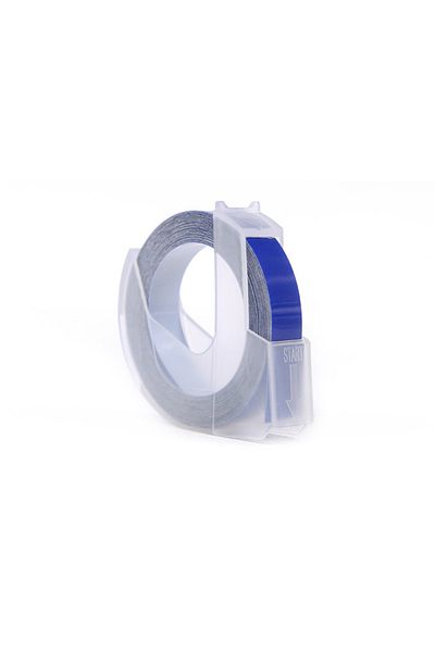 JetWorld Bandă de schimb Dymo 3D alb pe albastru (pentru embosare) 9mm x 3m (S0898140)