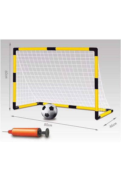 Toybox Football/Soccer Goal Post Set | Plastic | Contains Pump, Goal Post And Football 80X60X46