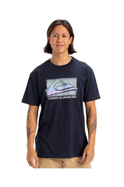 Quiksilver Μπλουζάκι με τυπικό καλούπι Μαλακή υφή Πολύχρωμο μπλουζάκι με στρογγυλή λαιμόκοψη