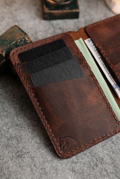 TROYACRAFT Handmade Leather Card Holder Wallet - Apollon