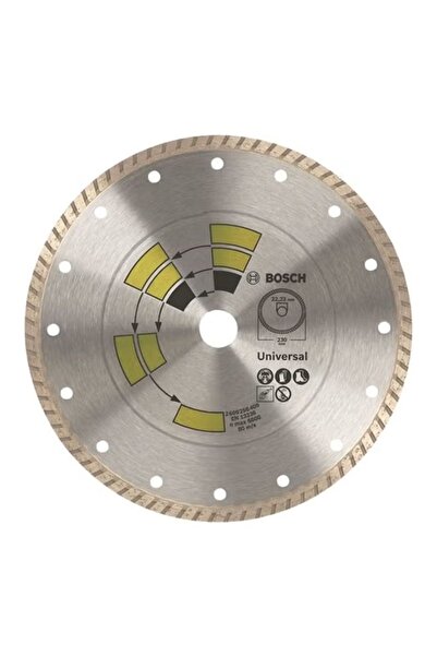 Bosch Turbo Top Diamond Cutting Disc Silver | High-Performance Blade for Stone, Tile & Concrete - Size 230