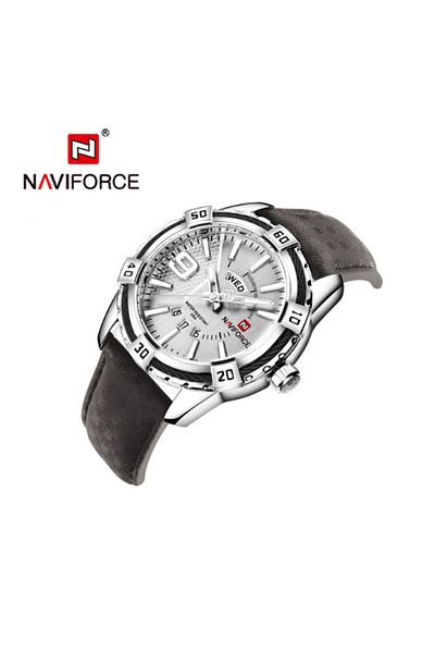 Naviforce NF9117L New Luxury Brand Quartz Watch Men Casual Sports Watches Leather Wristwatch