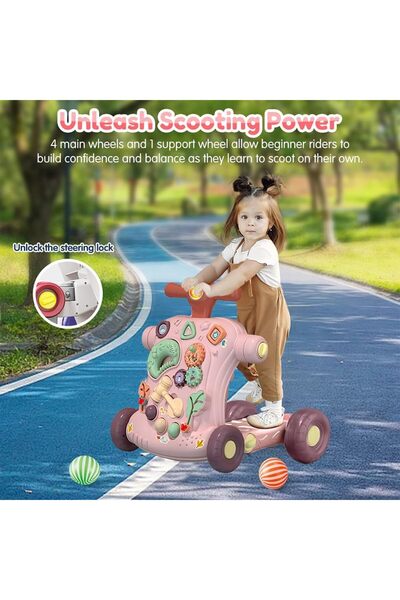 Arabest مشاية تعلم الأطفال، مشاية دفع للأطفال من وضعية الجلوس والوقوف، مركز أ...