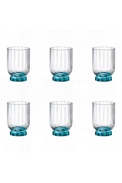 Bormioli Rocco Set 6 pahare whisky BORMIOLI ROCCO FLORIAN BLUE, 300ml, D7,3xh10,4cm