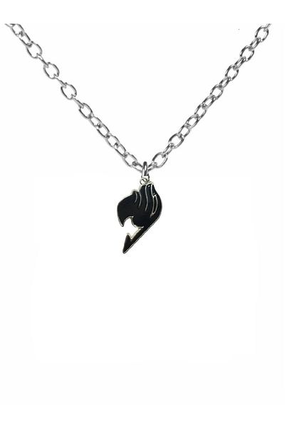Herşey Nota Fairy Tail Black Symbol Necklace with 60 cm Chain |   Anime Themed Unisex Gothic Jewelry