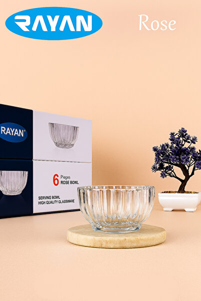 KAMPANYALI Rayan Rose Series 6-Piece Bowl Set | 10 cm Stylish Presentation Bowls – Breakfast & Appetizer