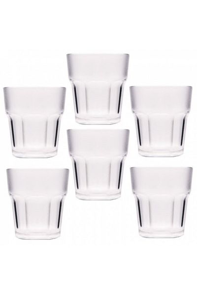 Raki Set 6 pahare policarbonat whiski 250ml 84xh9mm