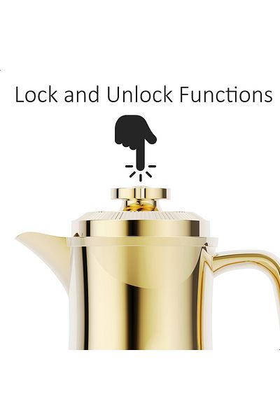 Blackstone 1 Liter Flask - Leakproof Button Locking Design, Lightweight Durable Flask for Hot & Cold Drinks