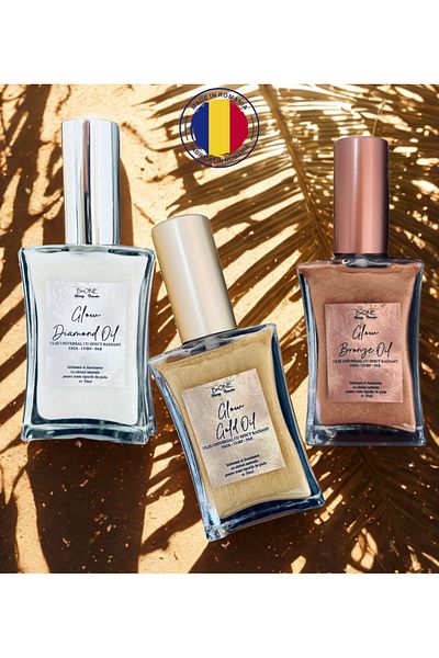 BeOne Cosmetics Set TRIO GLOW BeOne Cosmetics – uleiuri cu particule stralucitoare, sclipici, 100% , bronzant