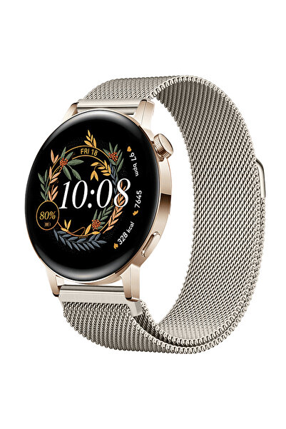 Sneezy Huawei Watch GT3 42mm GT2 42mm Uyumlu Kordon Manyetik Milanese Loop Me...