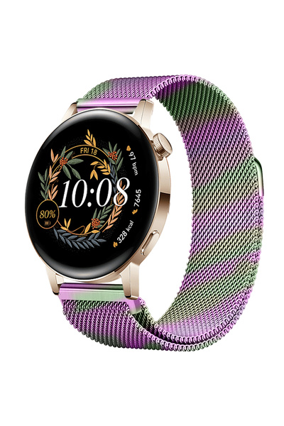 Sneezy Huawei Watch GT3 42mm GT2 42mm Uyumlu Kordon Manyetik Milanese Loop Me...