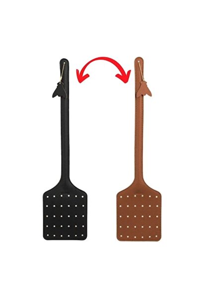 OEM Lovitor de muște premium din piele artificială – 46 cm, două fețe, rezistent și elegant, ideal pentru interior/