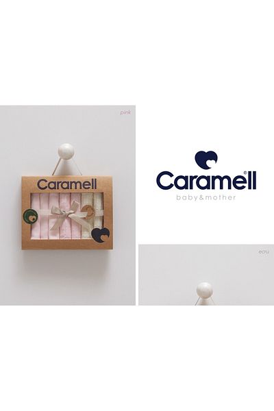 Caramell My Baby Kumsal 100% Cotton 7-Pack Baby Mouth Wipes New Season Soft Colors Pink1957