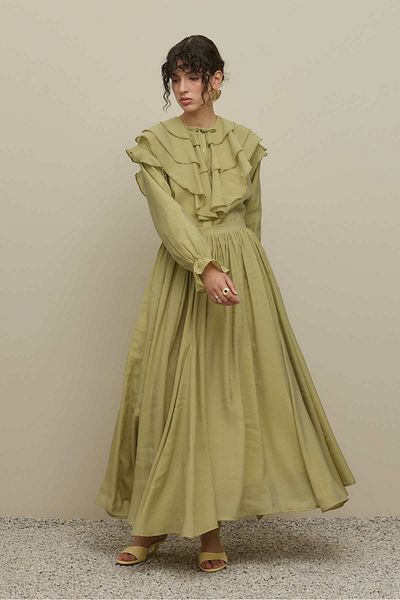 Fahhar Multi-Piece Maxi Skirt Mint