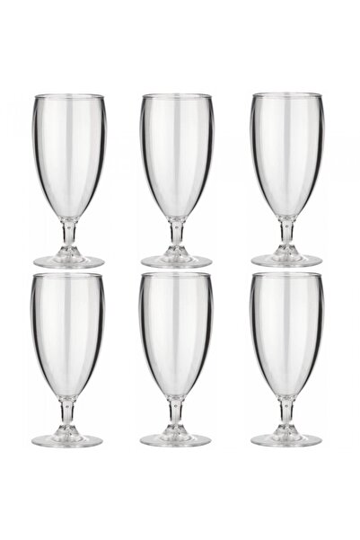 Raki Set 6 pahare bere cu picior policarbonat PREMIUM 360ml