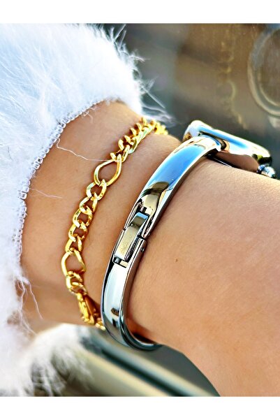 Tisaati Premium Series Special Design Luxury Series Handcuff Model Roman Numeral Women's Wristwatch-Wristband Gift