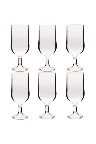 Raki Set 6 pahare pentru bere policarbonat cu picior 370ml 68xh180mm