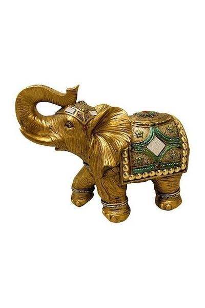 BLA BLA FOAM Elefant, Statueta Feng Shui, Elefant regal, cu trompa ridicata - 28x37 cm