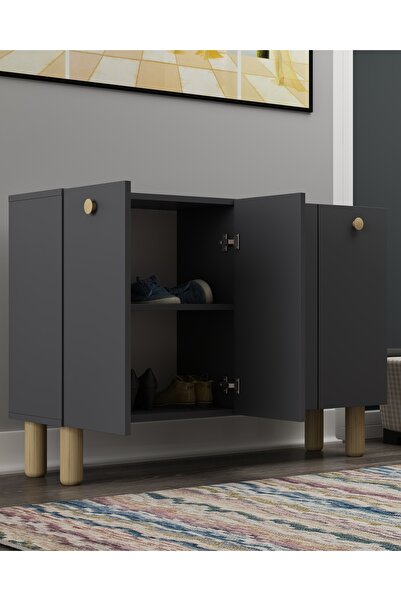 DEMONTE DECOR İLAYDD BOHEM AYAKKABILIK ANTRASİT-ANTRASİT-SAFİR