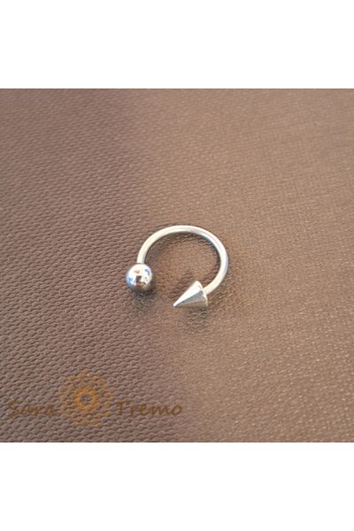 saratremo Titan Horseshoe Piercing with Large Ball and Arrow