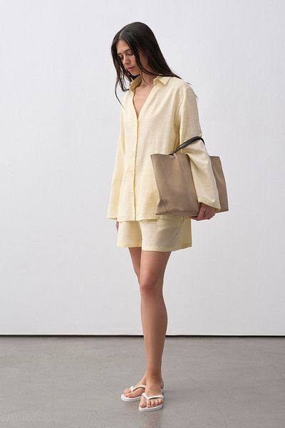 mathilda store Women's Yellow Leo Shirt Shorts Set
